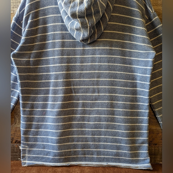 Ocean Drive Raw Edge Hooded Sweatshirt Drop Shoulder - Picture 13 of 16